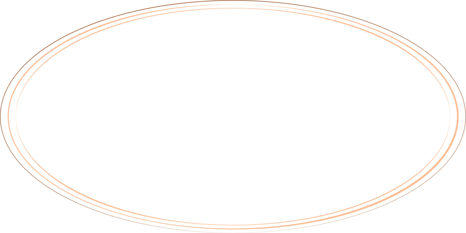 Oval Border Frames Isolated on White Background. Trendy design element