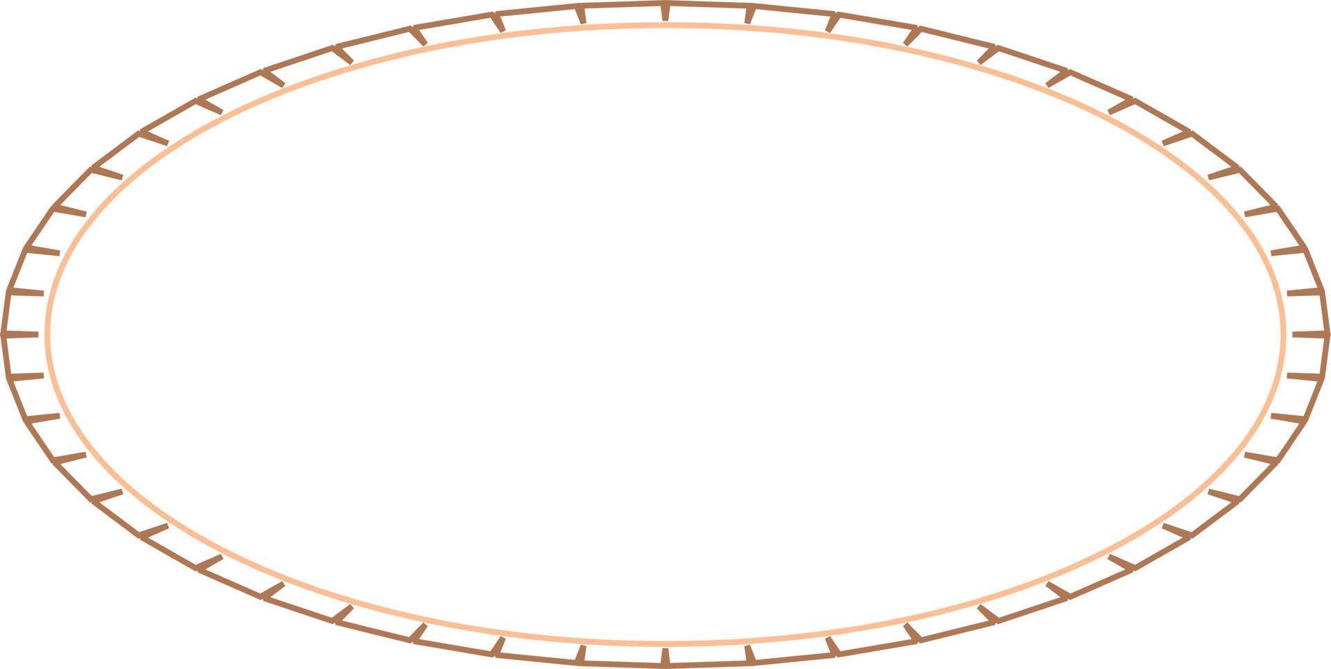 Oval Border Frames Isolated on White Background.  Trendy design element for border frame, logo, blackout tattoo, symbol, web, prints, posters, template, pattern and abstract background vector
