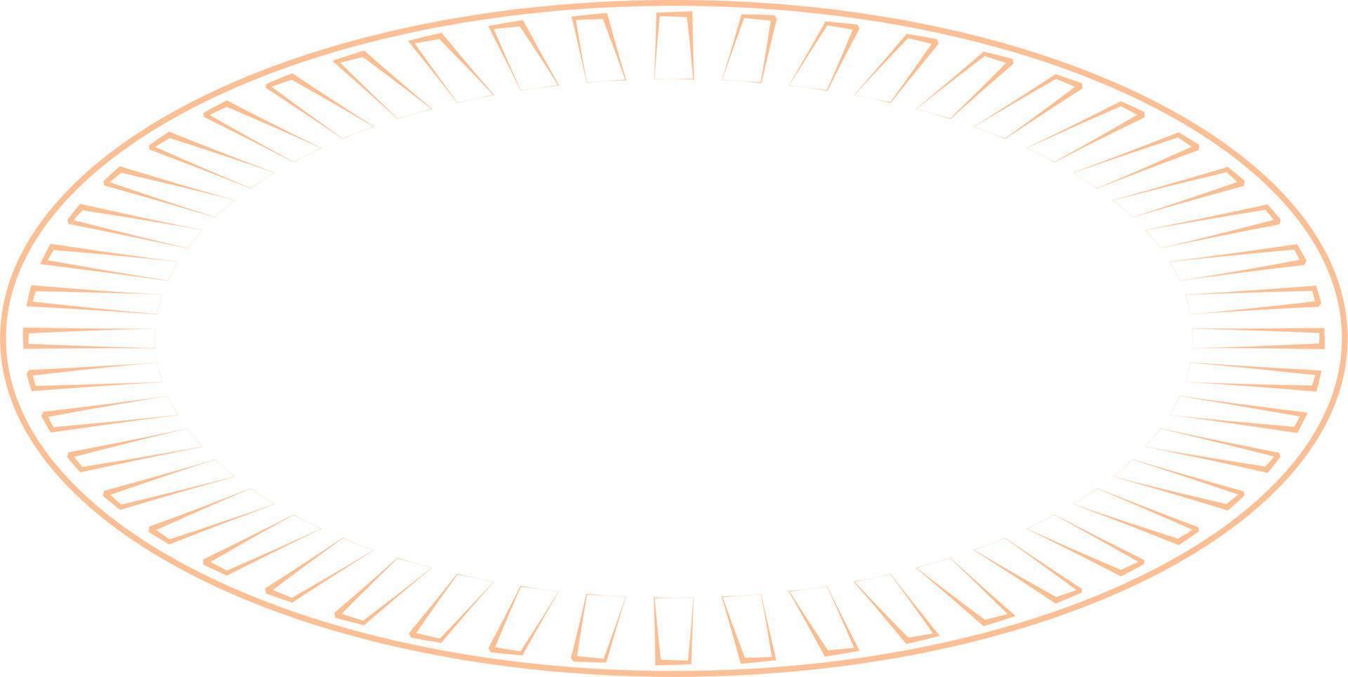Oval Border Frames Isolated on White Background.  Trendy design element for border frame, logo, blackout tattoo, symbol, web, prints, posters, template, pattern and abstract background vector