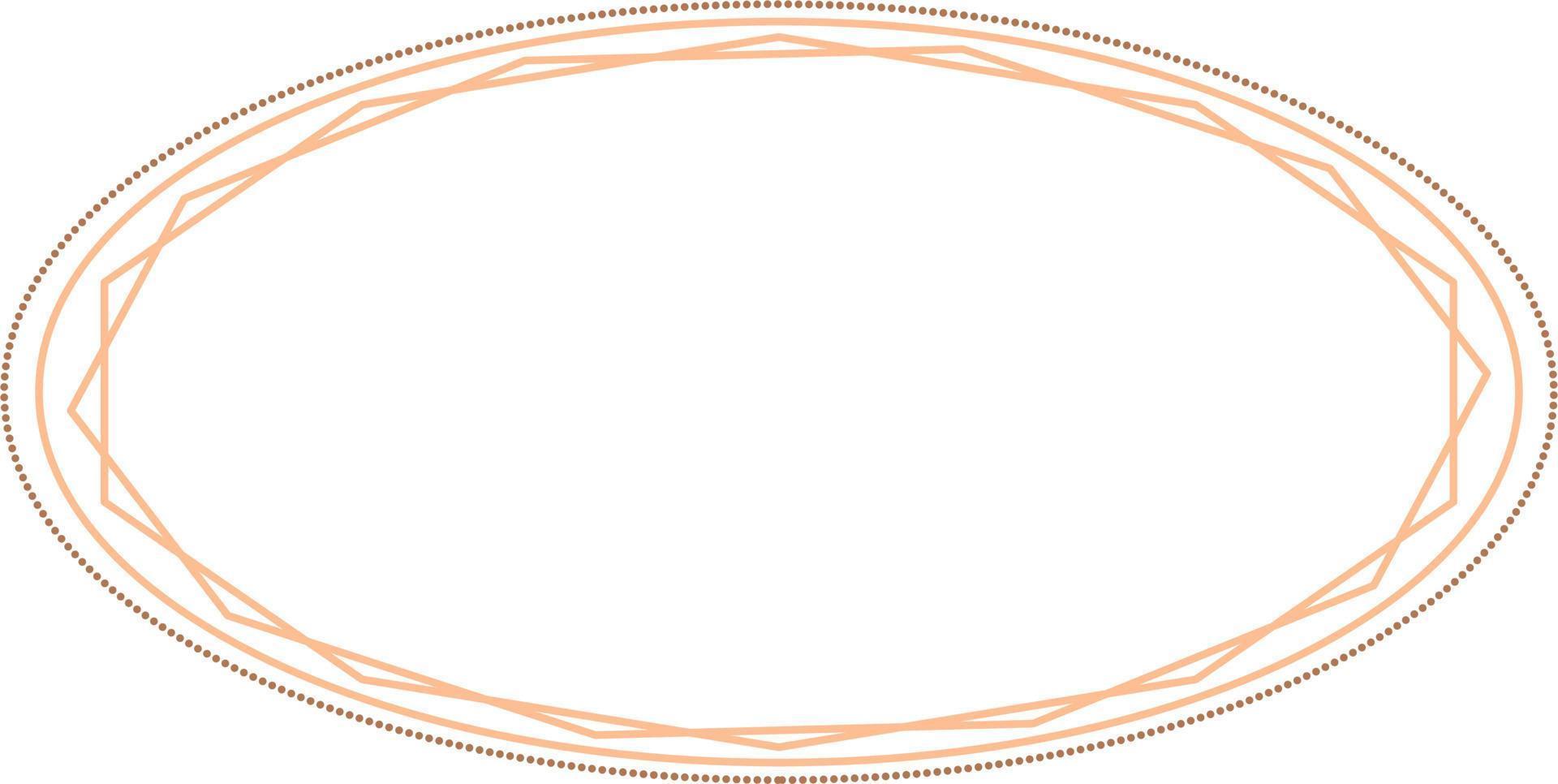 Oval Border Frames Isolated on White Background.  Trendy design element for border frame, logo, blackout tattoo, symbol, web, prints, posters, template, pattern and abstract background vector