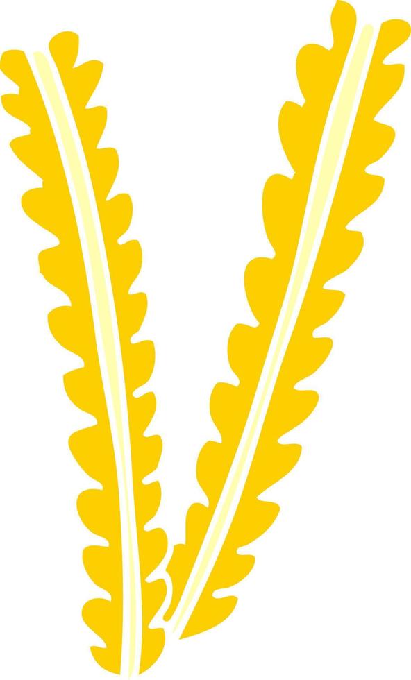 cartoon doodle strands of wheat vector