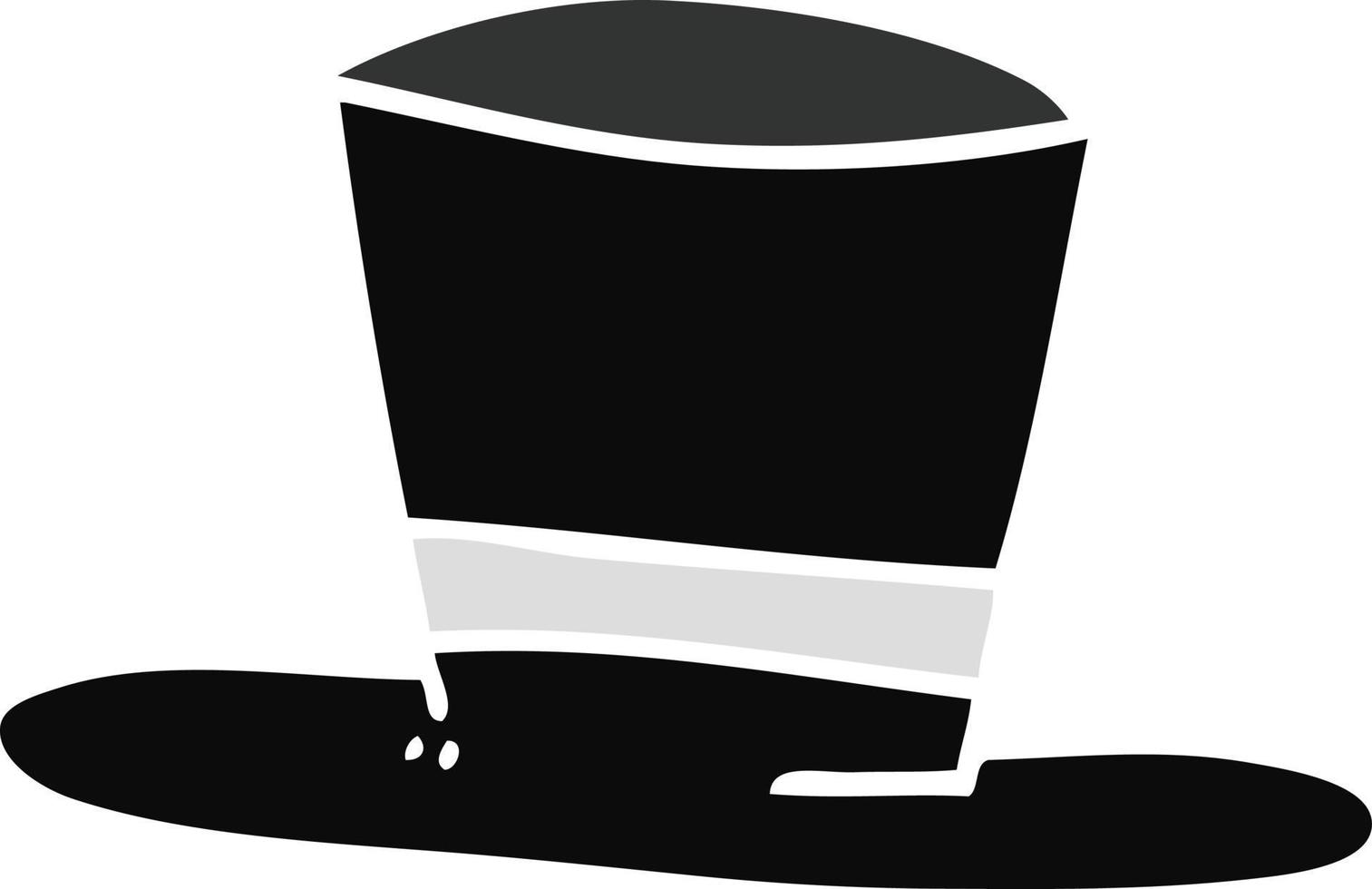 cartoon doodle top hat vector