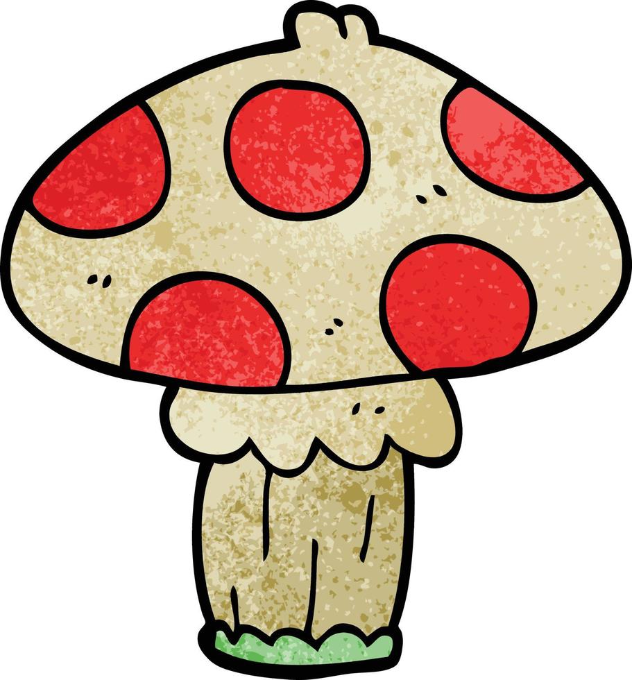 cartoon doodle toadstool vector