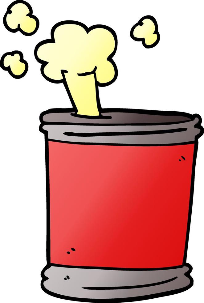 cartoon doodle can of beer vector