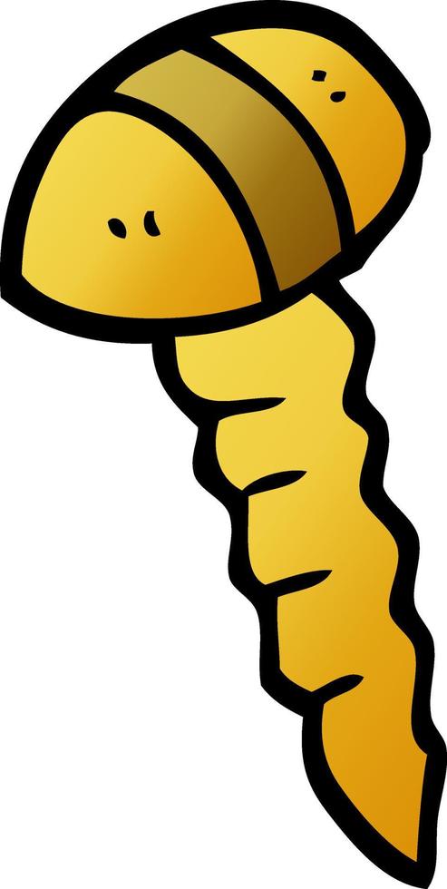 cartoon doodle screw vector