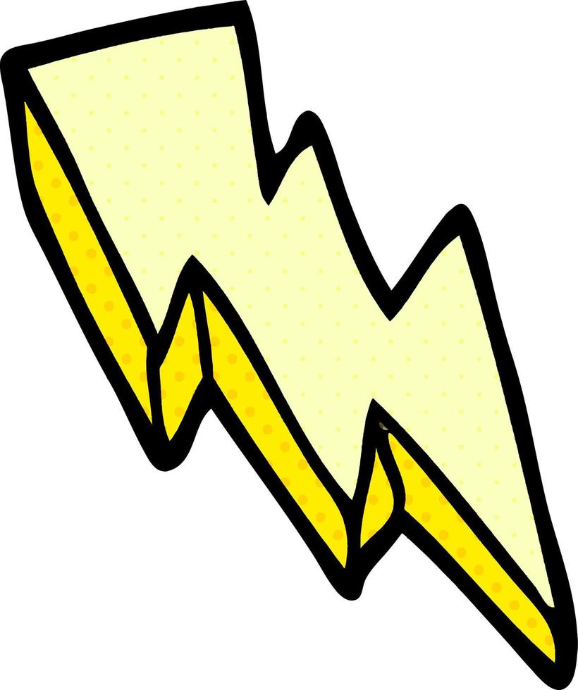 cartoon doodle lightning bolt vector