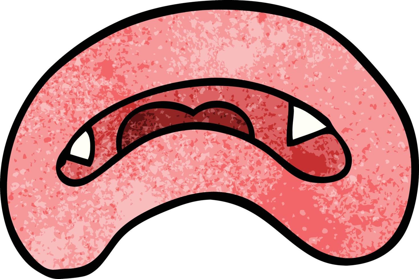 cartoon doodle vampire mouth vector