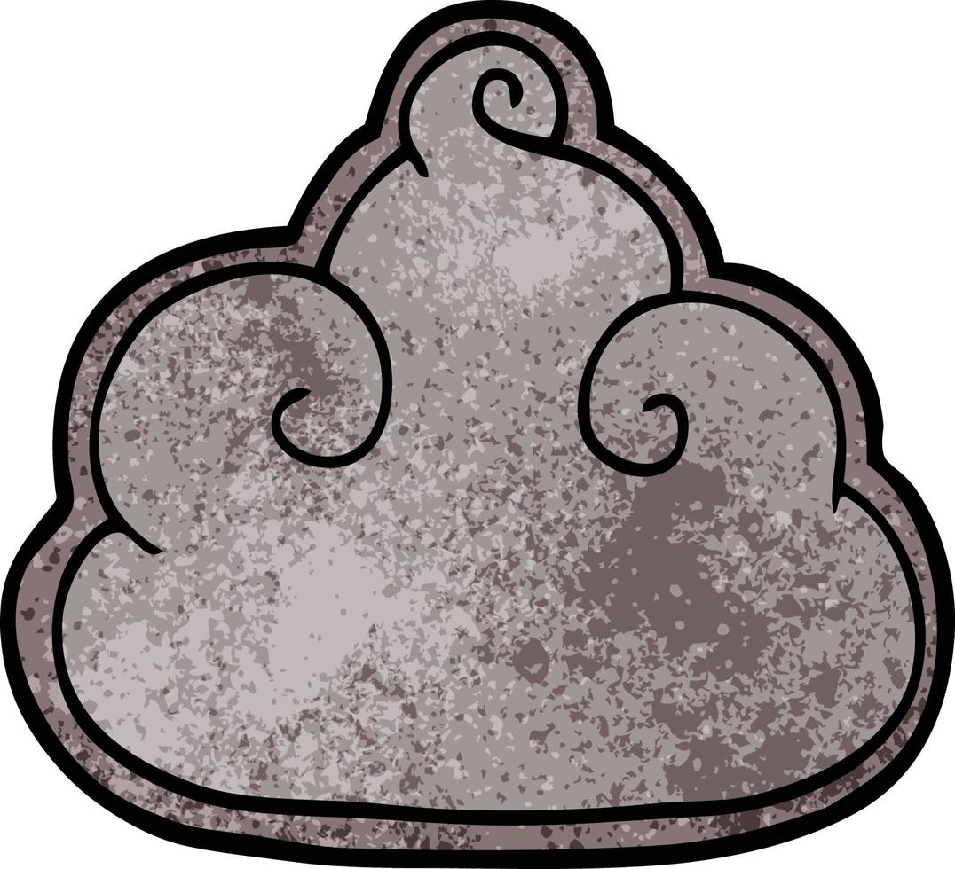 cartoon doodle storm cloud vector