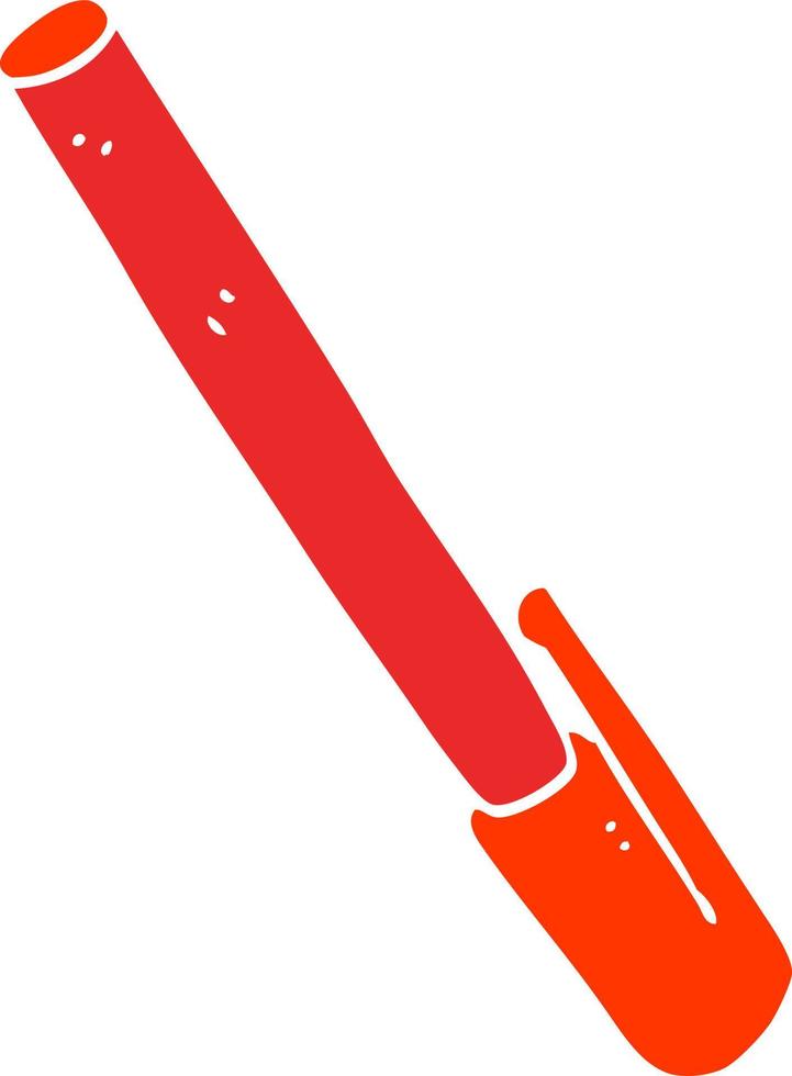 ilustración de color plano de una pluma de dibujos animados vector