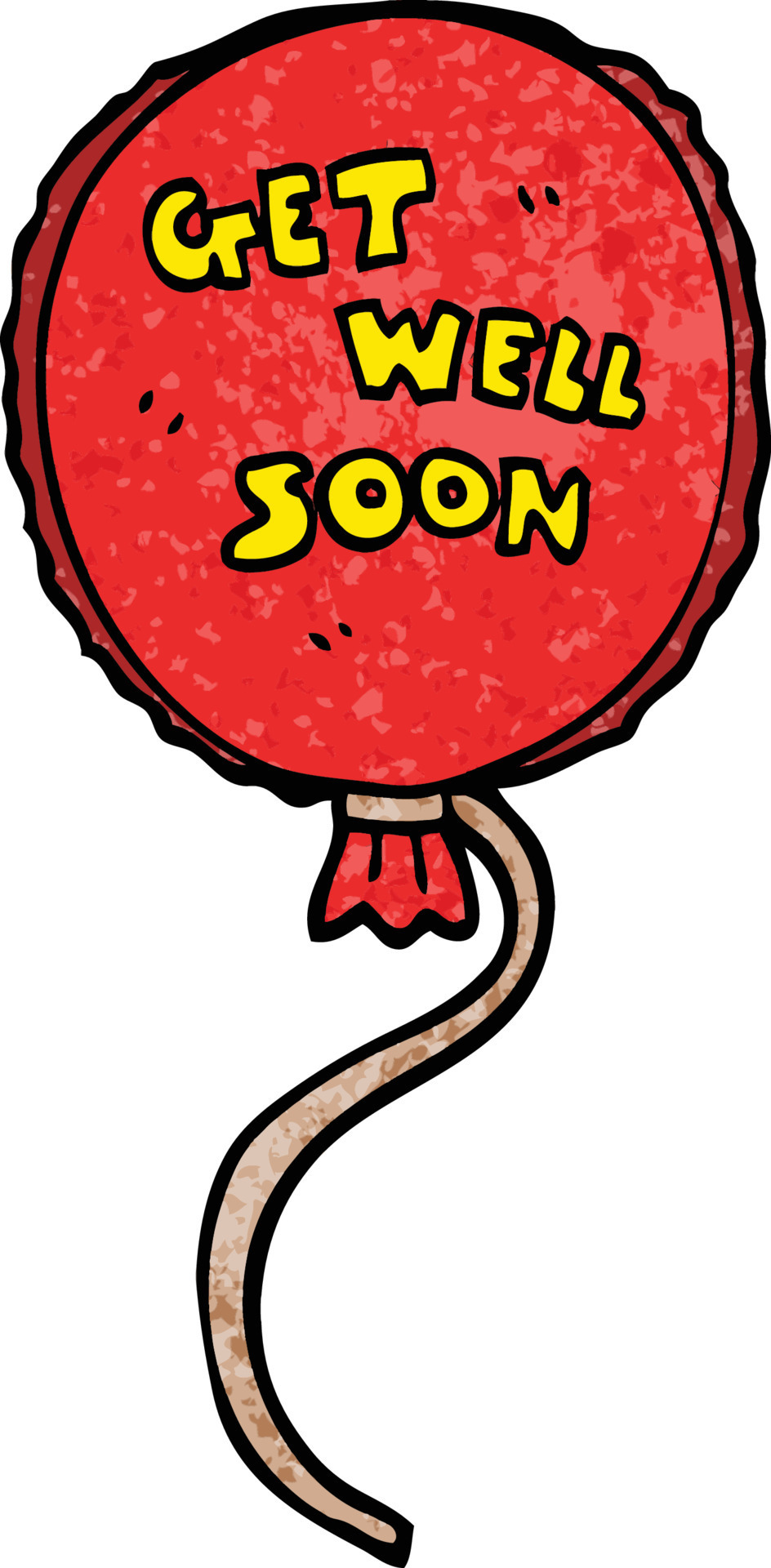 cartoon doodle get well soon balloon 12180342 Vector Art at Vecteezy