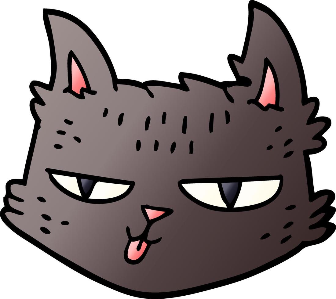 funny cartoon doodle cat vector
