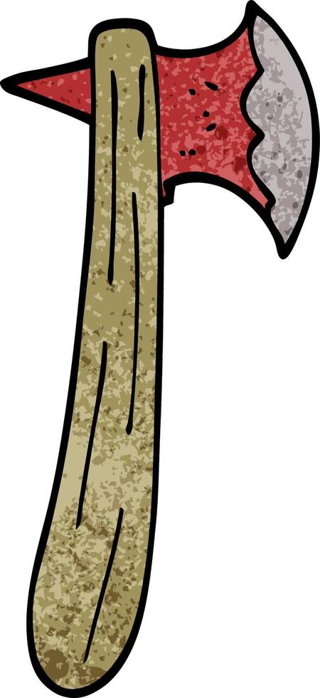 cartoon doodle axe vector
