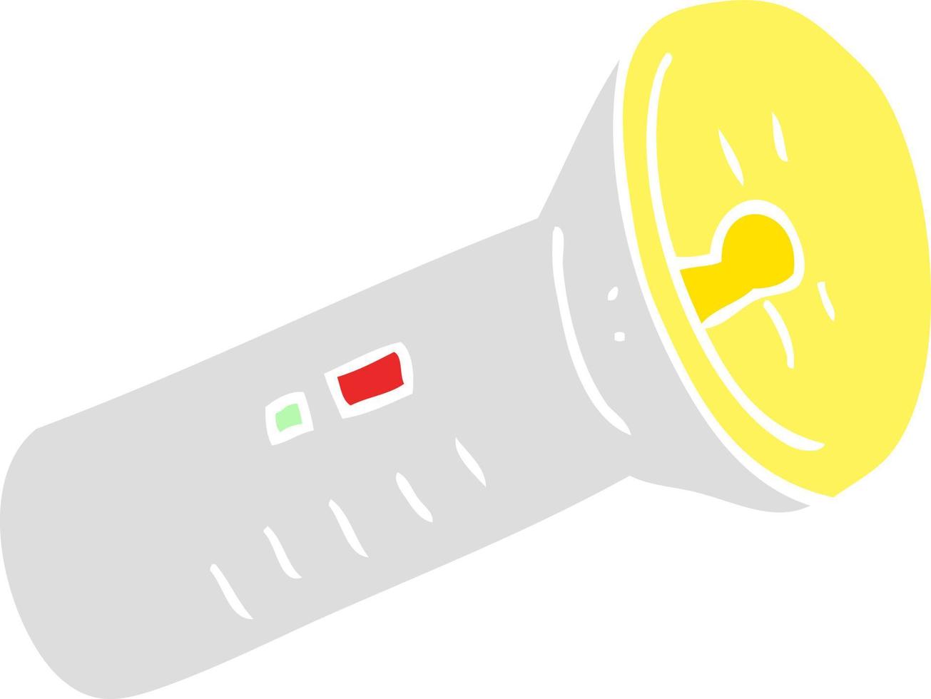 flat color illustration of a cartoon torch vector