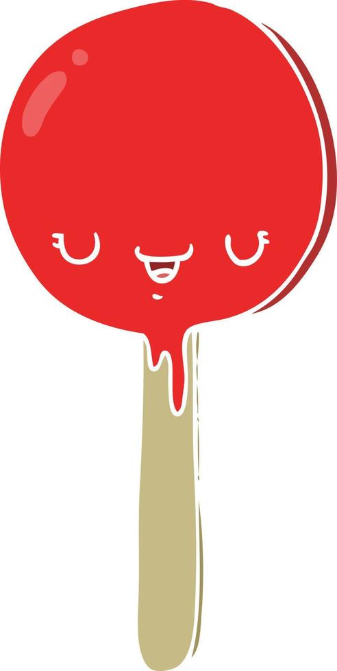 flat color style cartoon candy lollipop vector