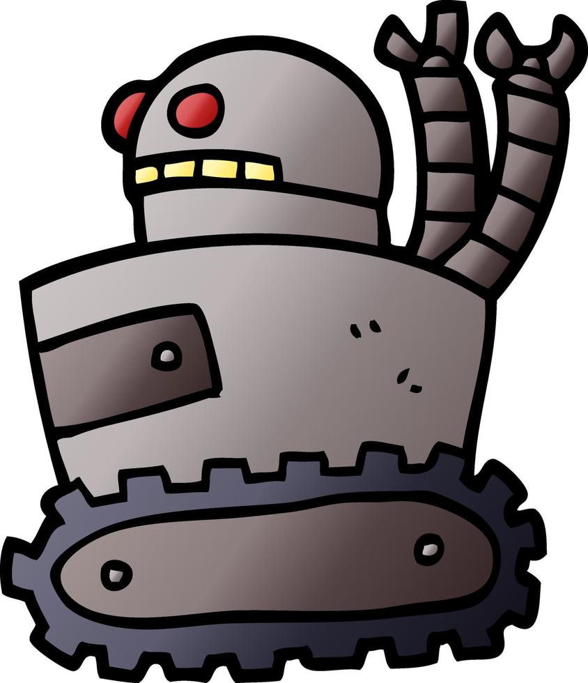 robot de garabato de dibujos animados vector