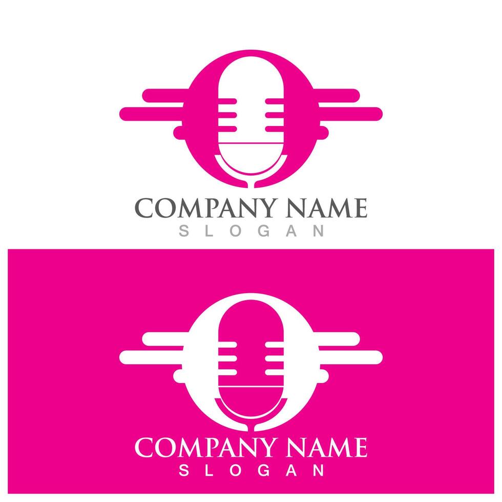 mic logo and vector template 12180507 Vector Art at Vecteezy