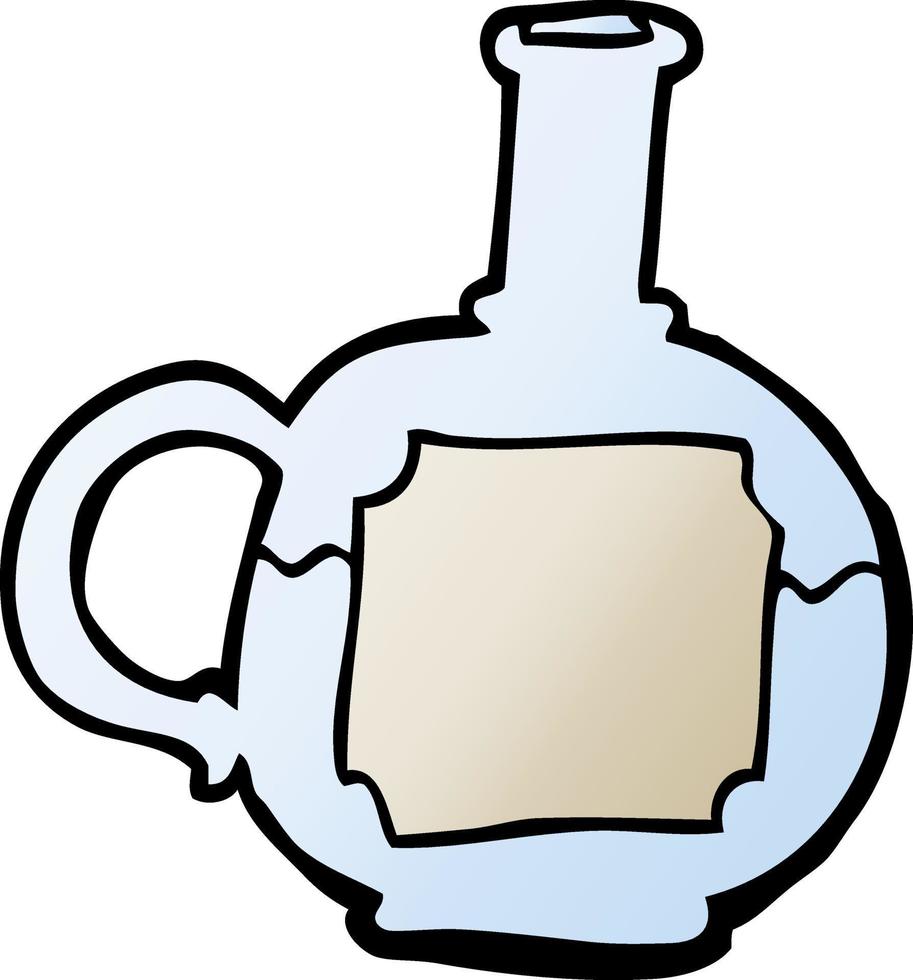 cartoon doodle of potion bottle vector