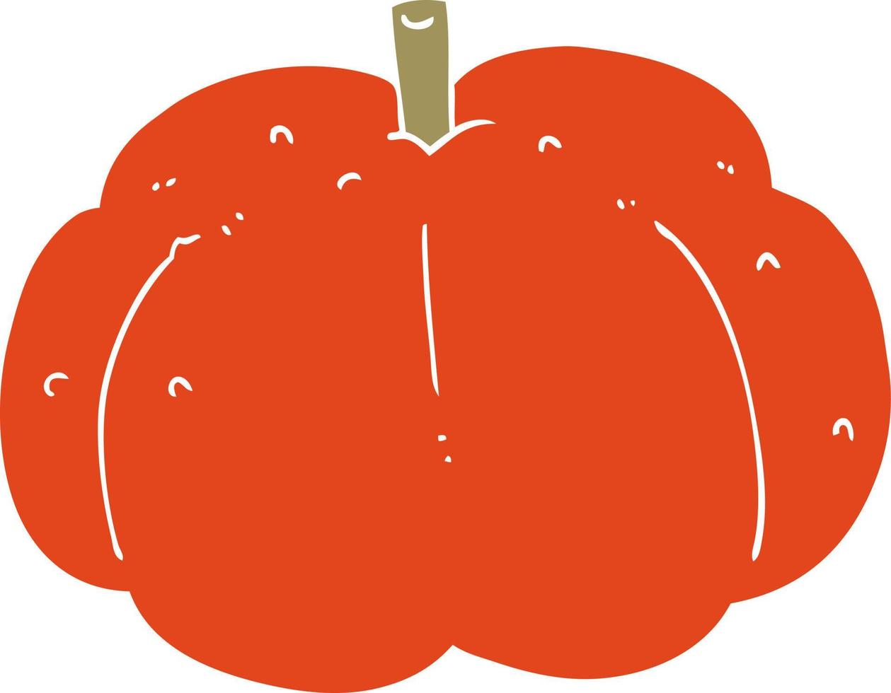 calabaza de dibujos animados de estilo de color plano vector