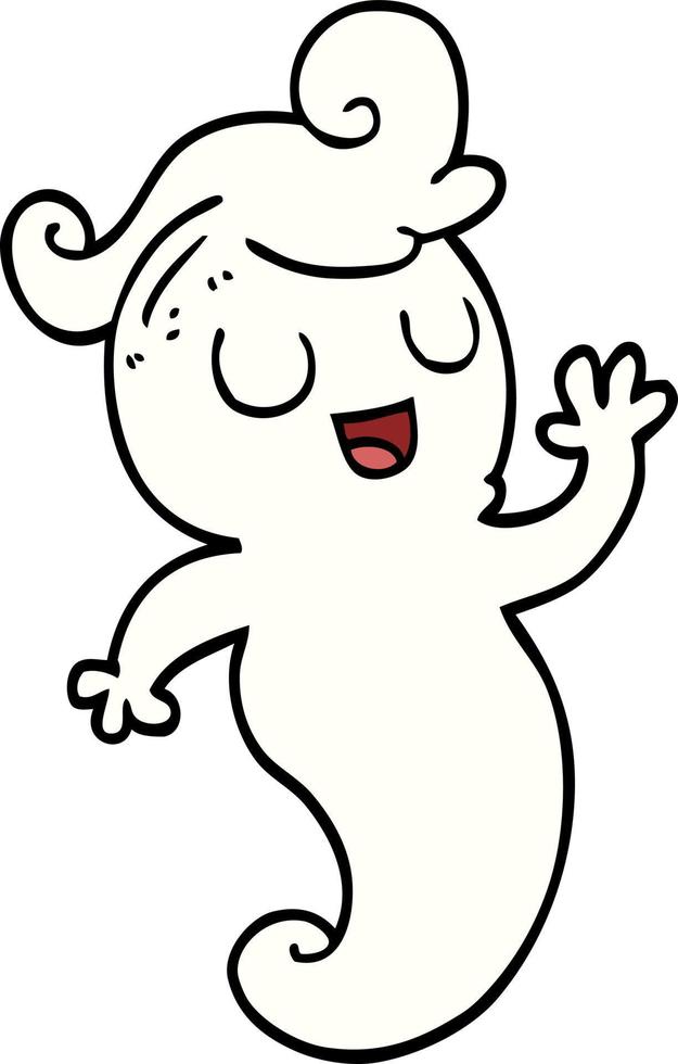 cartoon doodle ghost vector