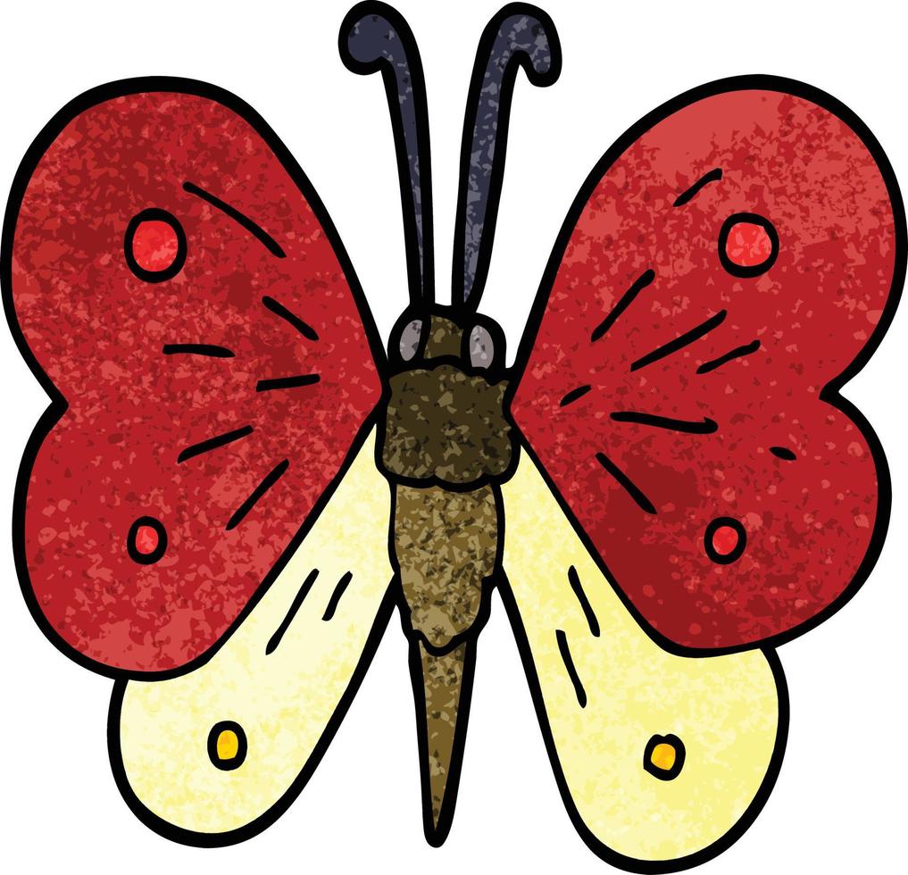 cartoon doodle butterfly vector