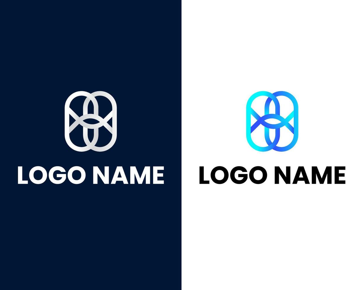 plantilla de diseño de logotipo moderno letra h vector