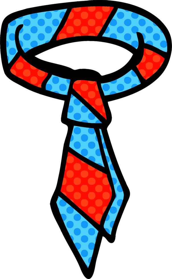corbata de oficina de doodle de dibujos animados vector