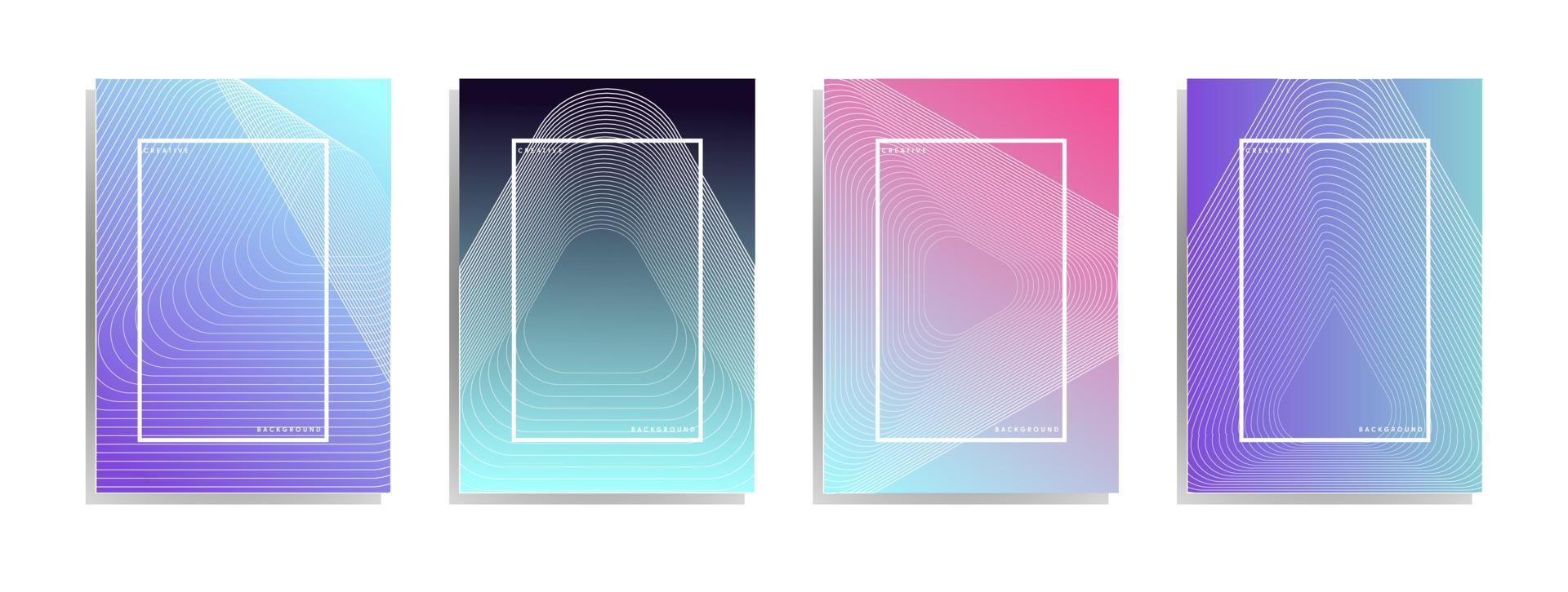 Minimal cover design. Colorful halftone gradient. Future geometric pattern. vector