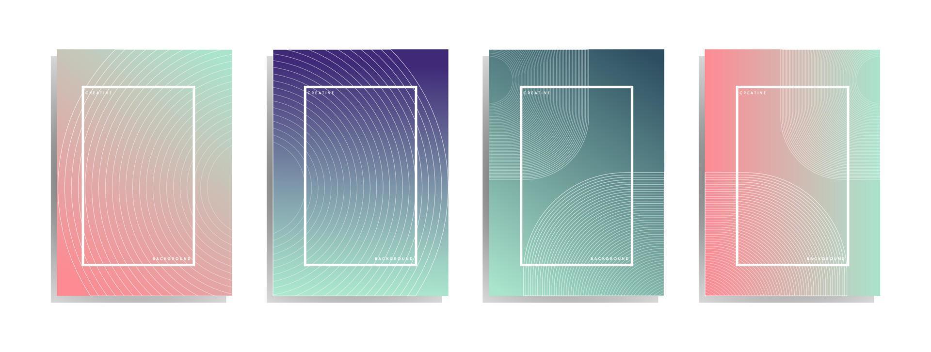 diseño de portada mínimo. degradado de semitonos de colores. patrón geométrico futuro. vector