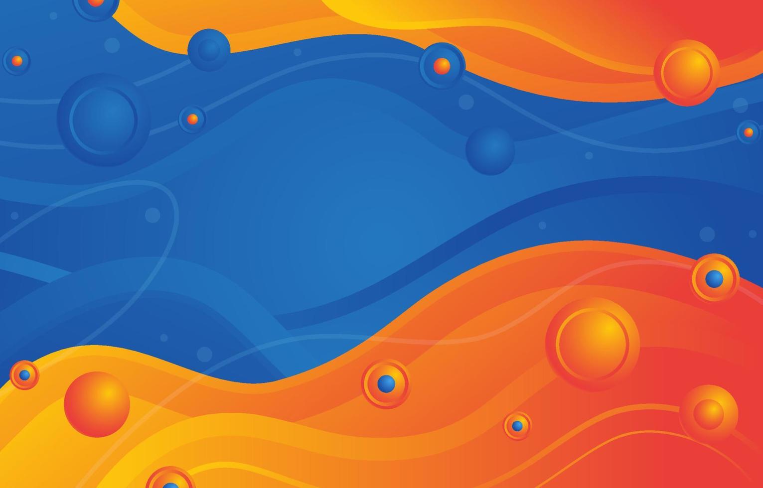 fondo de onda abstracto azul y naranja vector