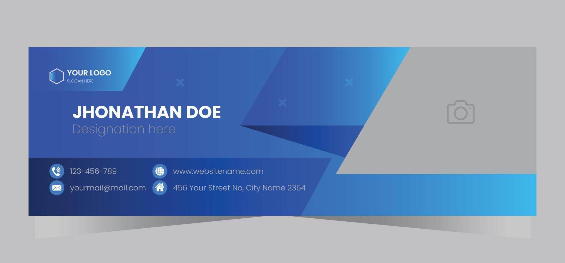 Email signature template, business and corporate design vector