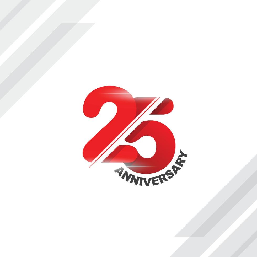Pretty cool 25 anniversary logo vector