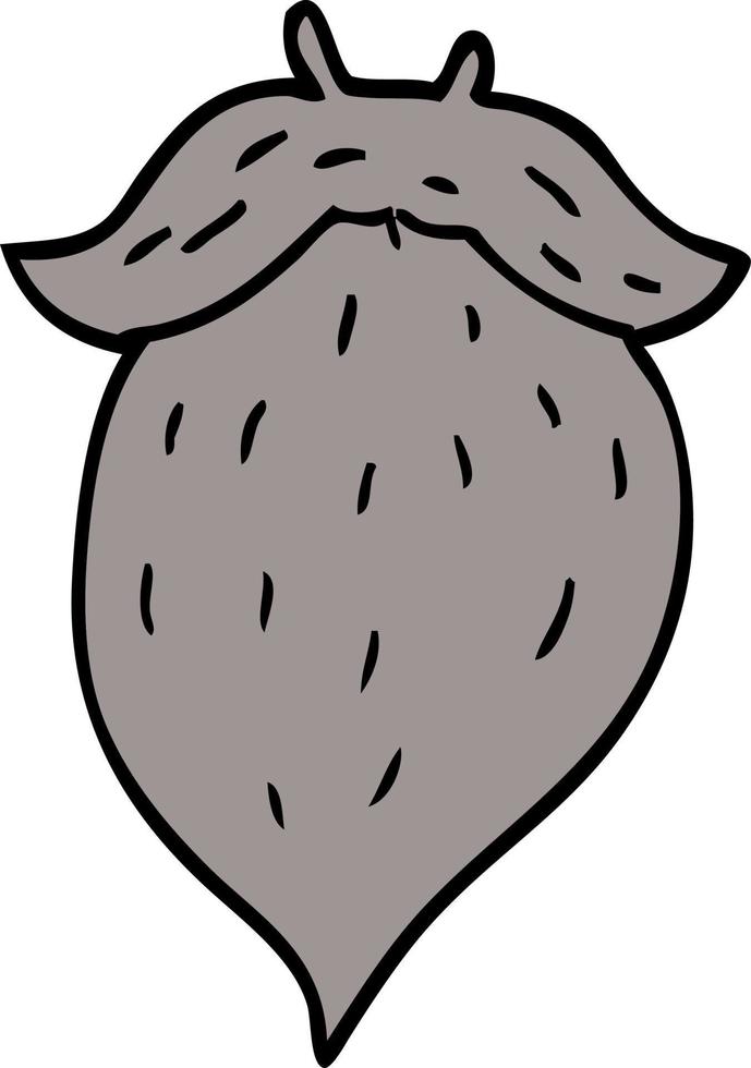 cartoon doodle beard vector