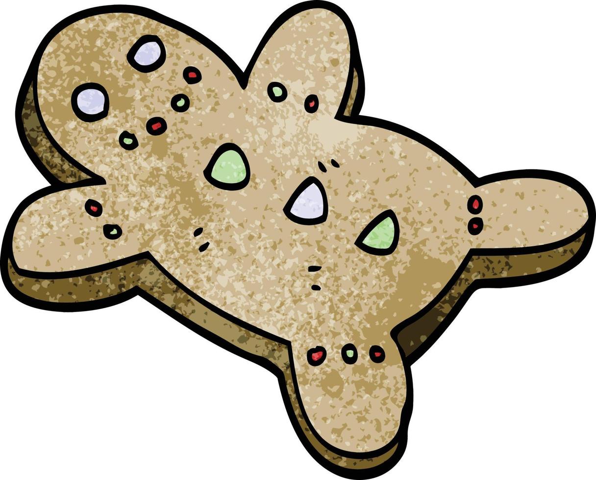 cartoon doodle christmas gingerbread vector