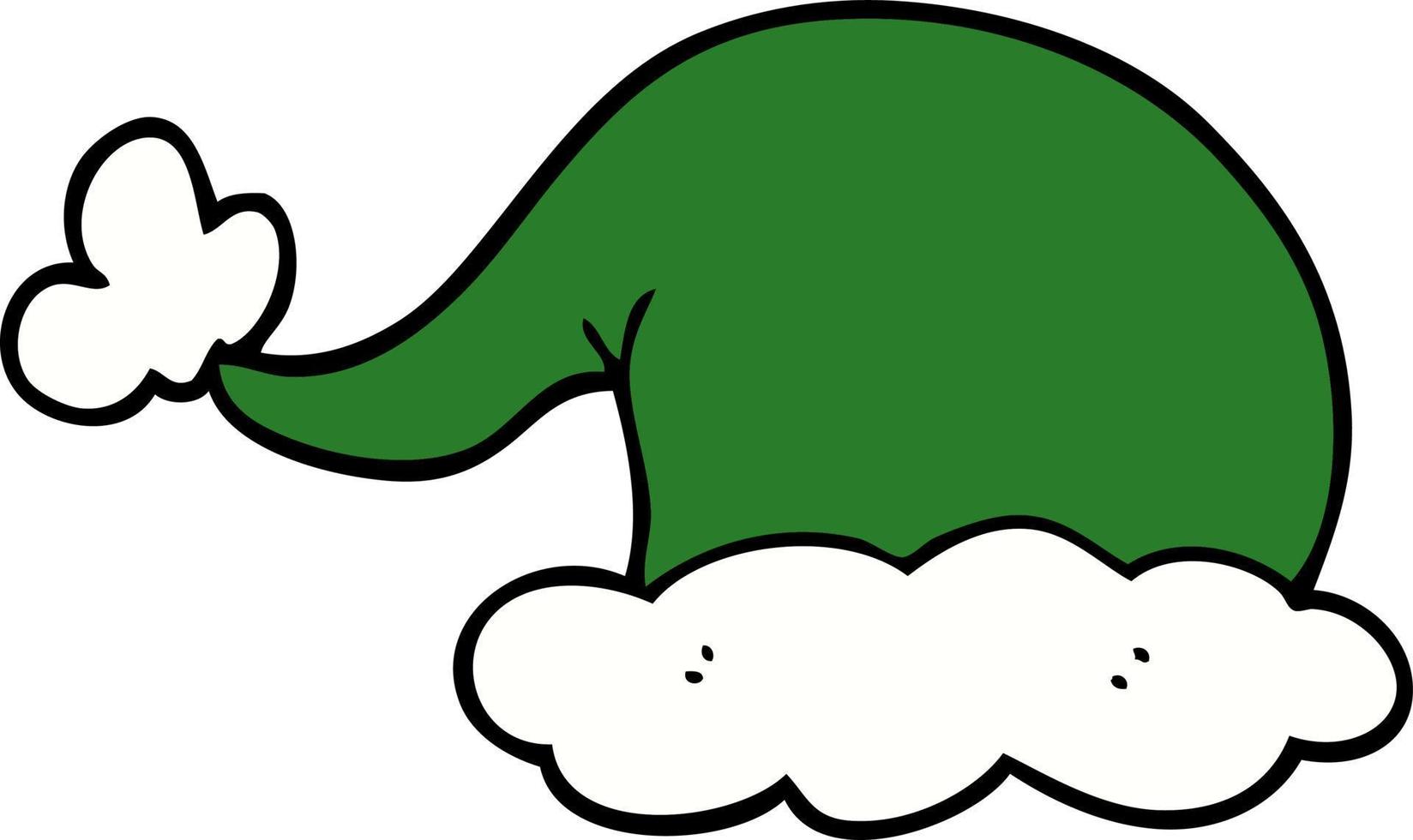 cartoon doodle elf hat vector