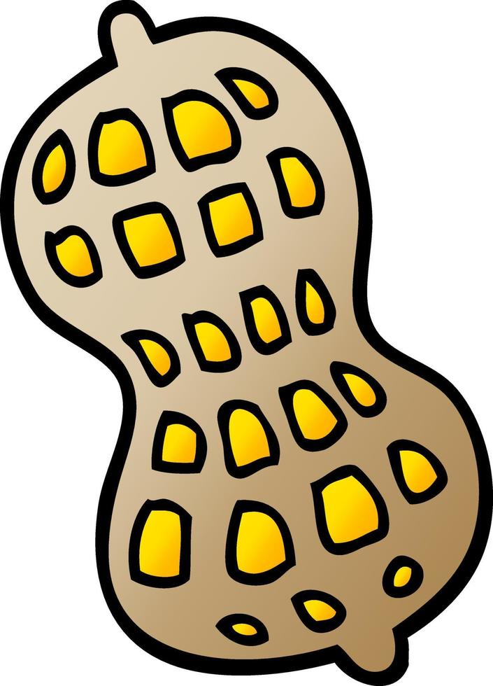 cartoon doodle peanut vector