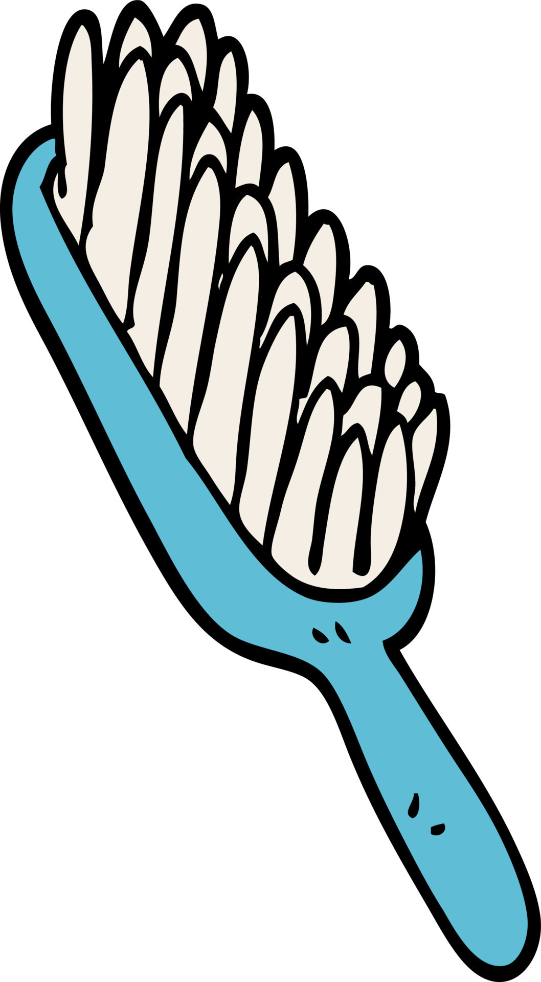 cartoon doodle hair brush 12181615 Vector Art at Vecteezy