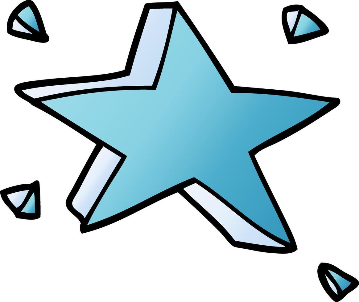 cartoon doodle star vector