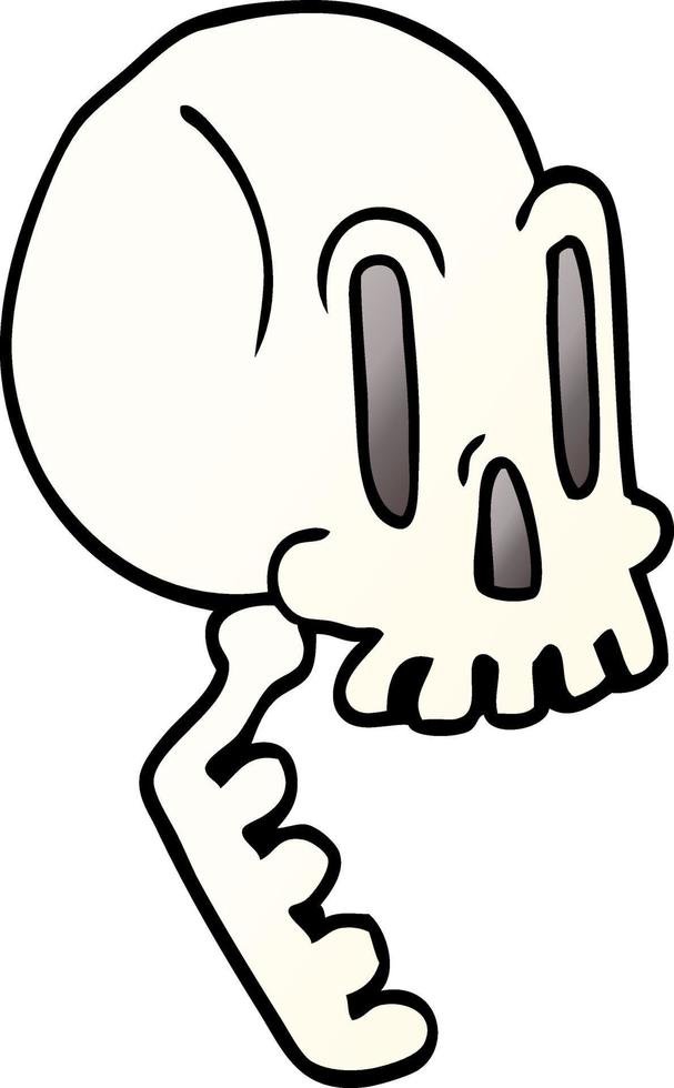cartoon doodle of a skull vector