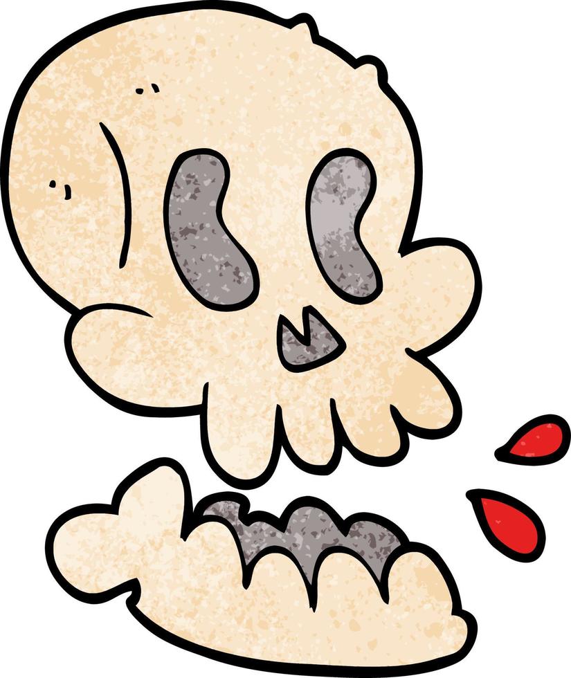 cartoon doodle skull vector