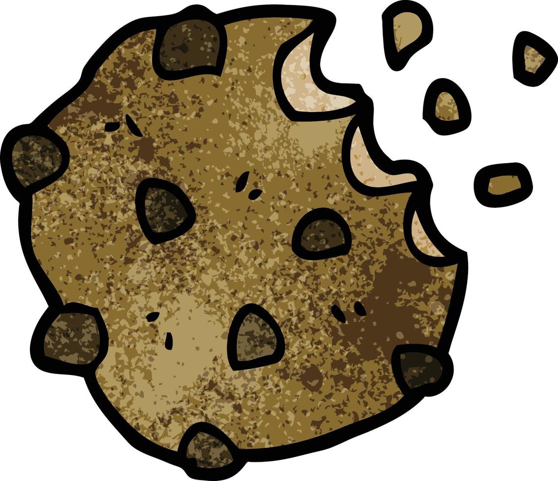 cartoon doodle chocolate biscuit vector
