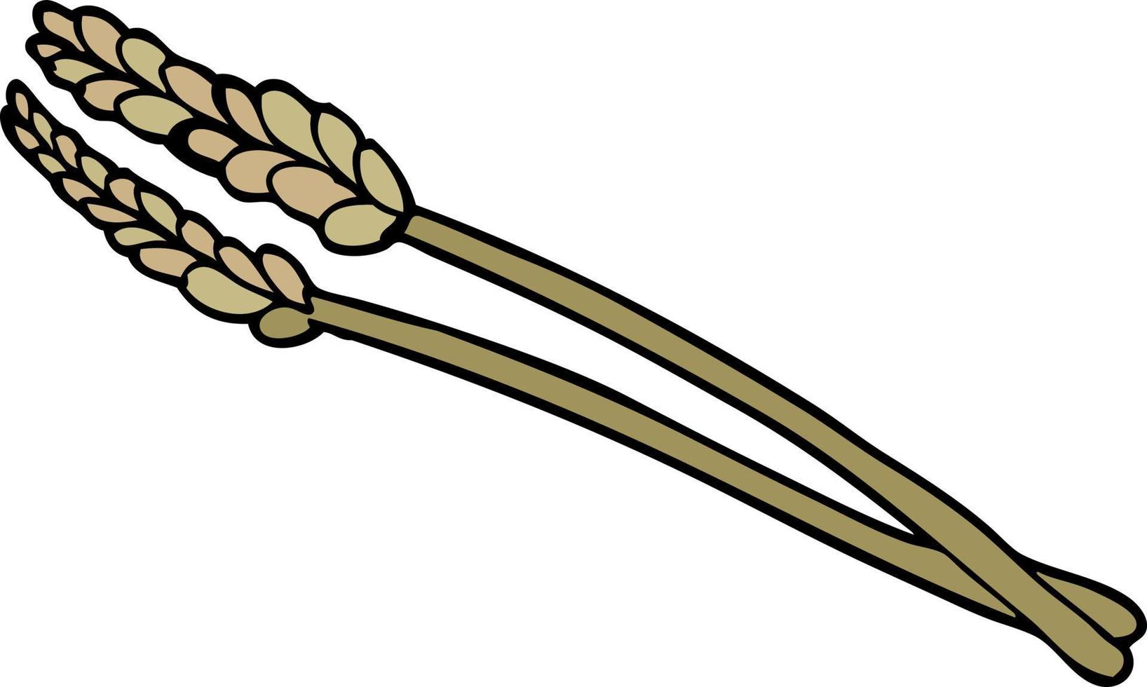 cartoon doodle wheat vector