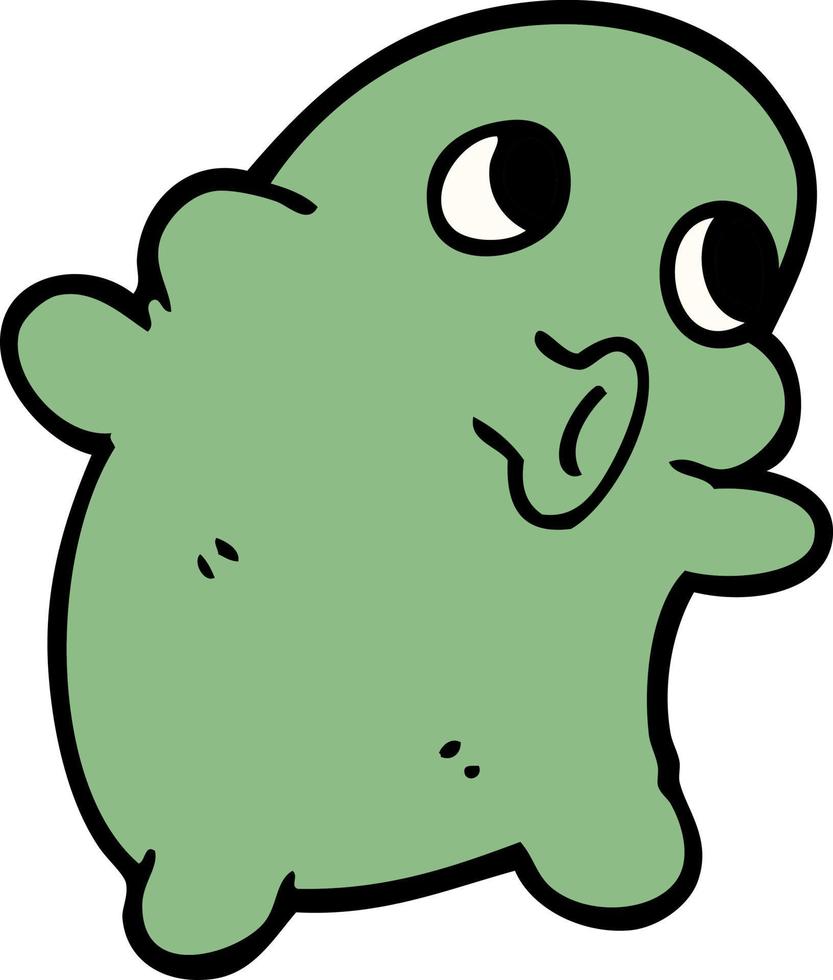 cartoon doodle weird alien vector