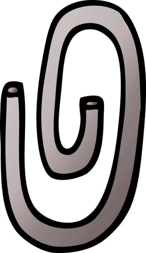 cartoon doodle paper clip vector
