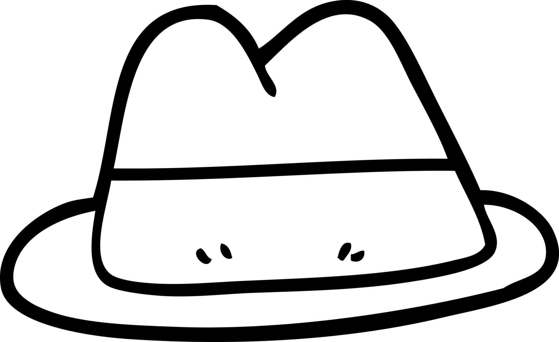 line drawing cartoon old style hat 12181935 Vector Art at Vecteezy