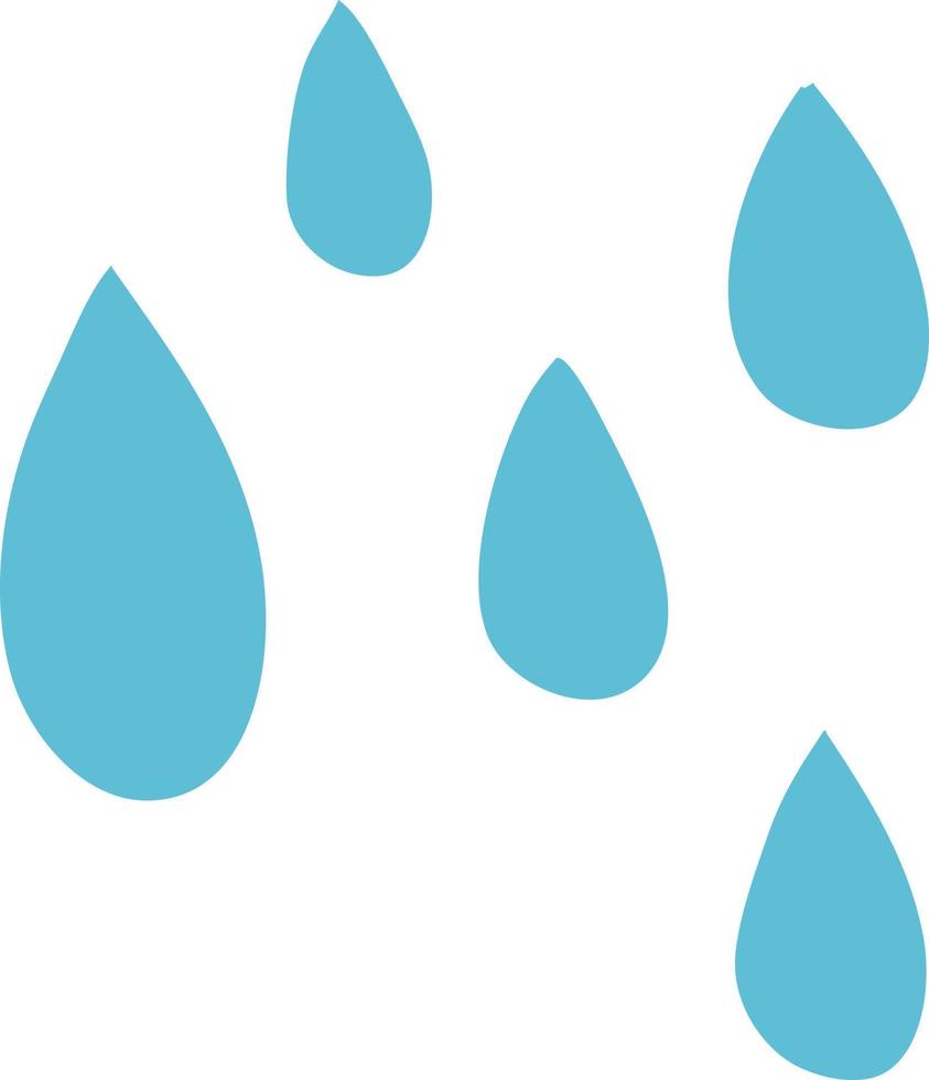 cartoon doodle rain drop vector