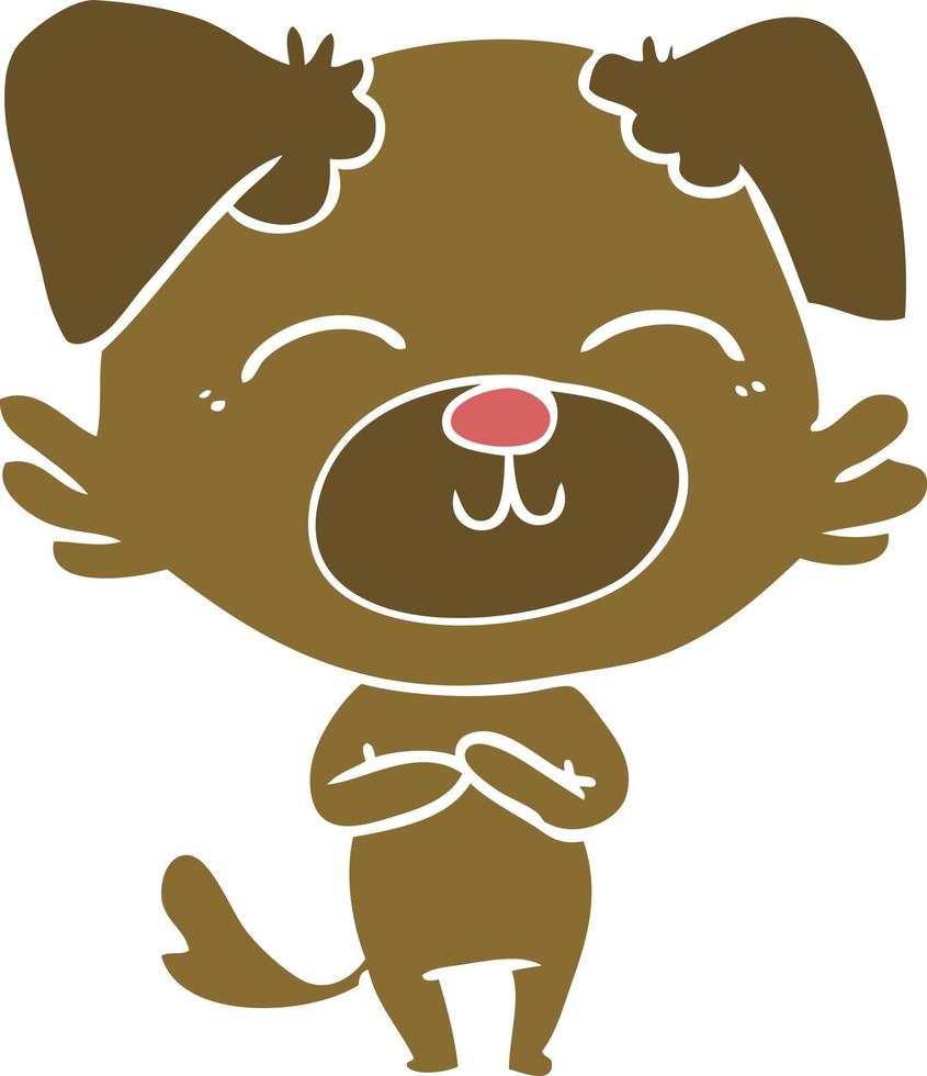 flat color style cartoon dog vector