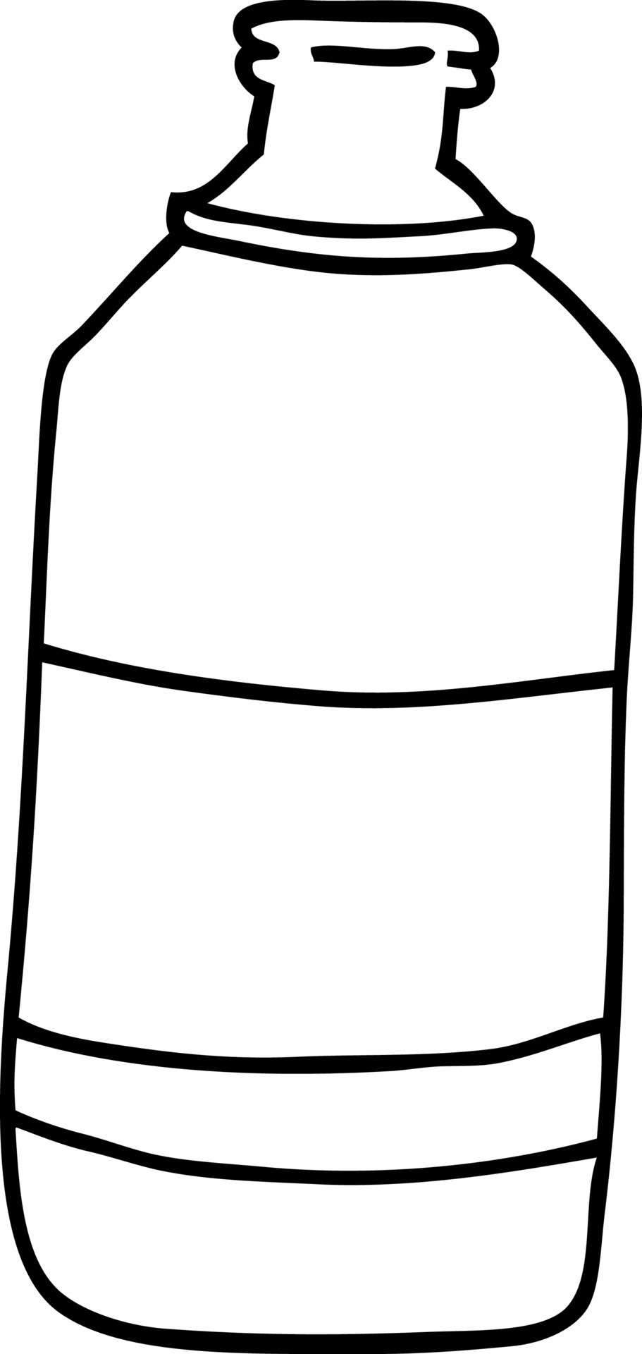 line drawing cartoon water bottle 12182009 Vector Art at Vecteezy