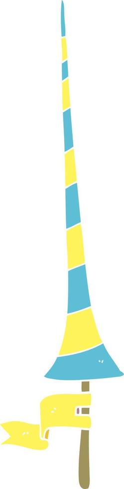 cartoon doodle medieval lance vector