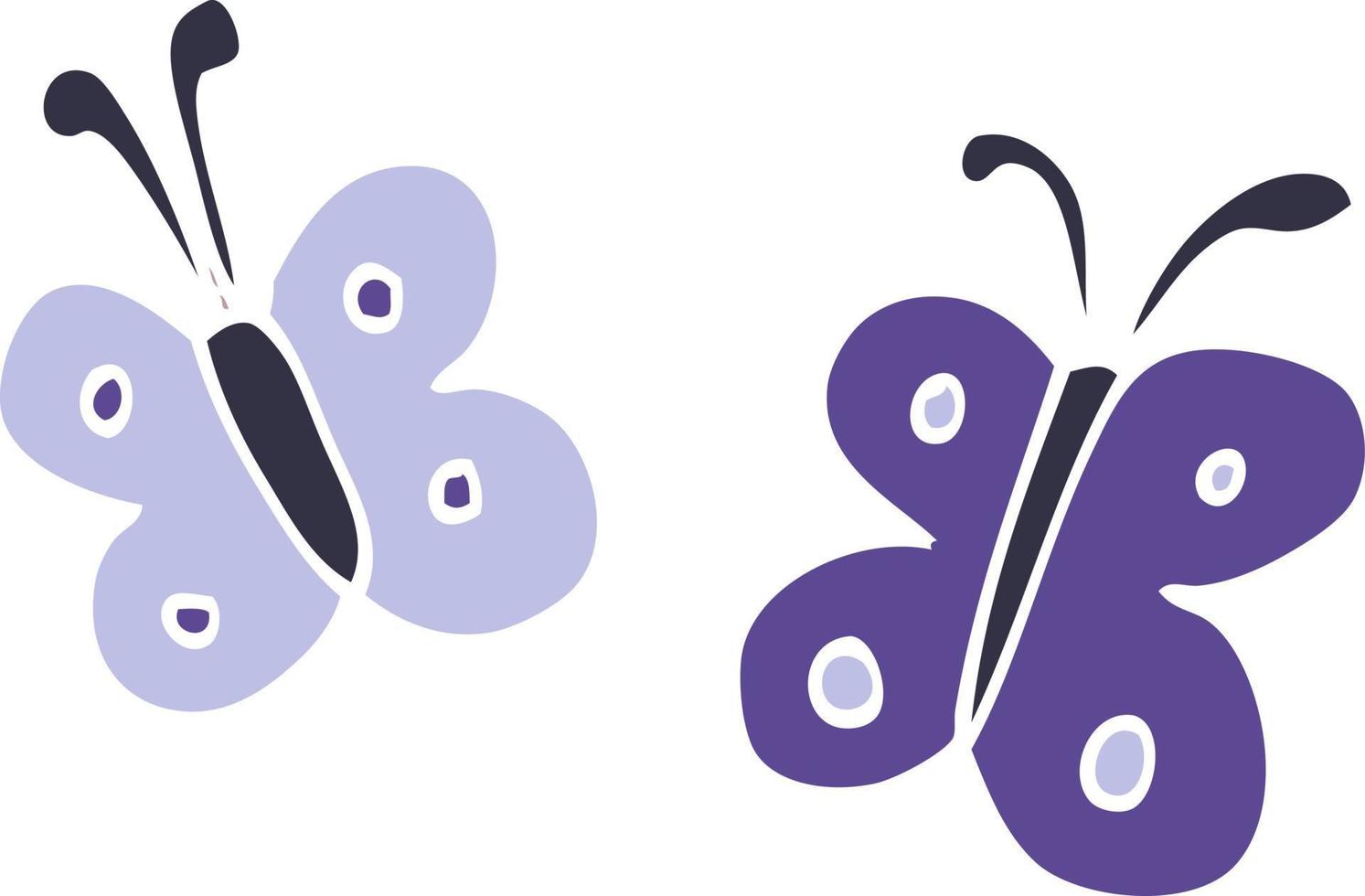 cartoon doodle butterfly vector