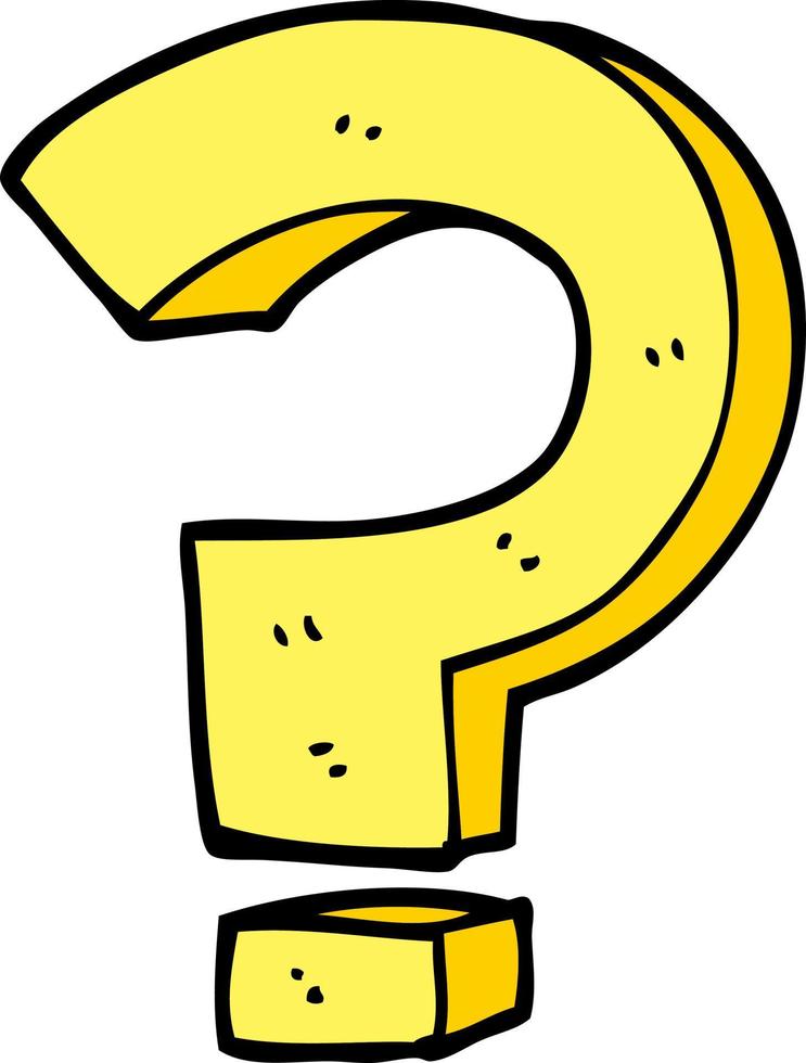 cartoon doodle question mark vector